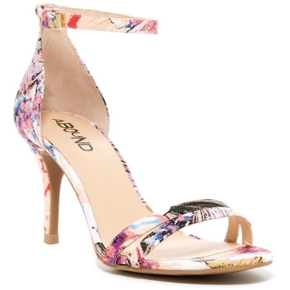 Abound Floral Print Strappy Sandal Heels